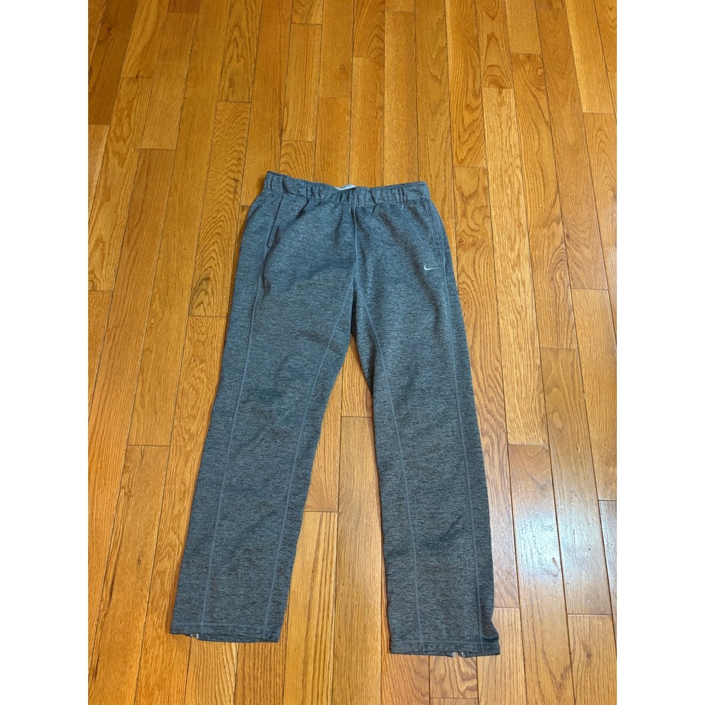 Nike Therma-FIT Heather Gray Fleece Lined Ankle Zip Pants Womens size Medium M